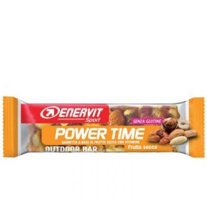 Enervit Sport Power Time Outdoor Bar Frutta Secca, barretta energetica 35 g, senza glutine