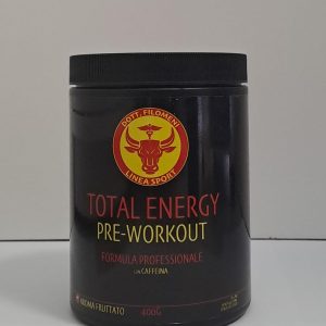 TOTAL ENERGY PRE-WORKOUT FORMULA PROFESSIONALE  CON CAFFEINA AROMA FRUTTATO DOTT. FILOMENI