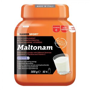 NAMED SPORT - MALTONAM POLVERE 500G GUSTO NEUTRO - INTEGRATORE DI MALTODESTRINE PER PRESTAZIONI OTTIMALI