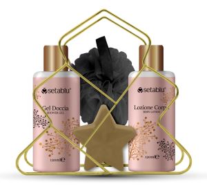 SET REGALO ALBERO NATALE IN METALLO 4PZ SETABLU