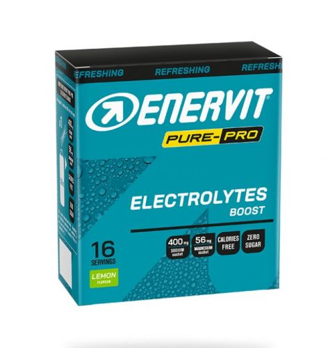 Enervit Pure-Pro Electrolytes Boost Gusto Salty Lemon - Astuccio con 16 bustine da 4 g