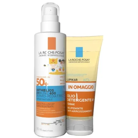 La Roche Posay Anthelios Uvmune Latte Spray Protezione Solare Bambino Spf 50+ 200 Ml + Huile Lavante 100 Ml1