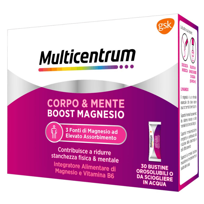 Multicentrum Corpo e Mente Boost Magnesio 30 Bustine