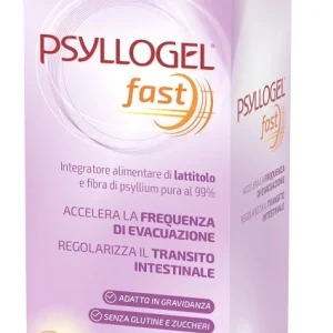 Nathura Psyllogel - Fast Integratore Transito Intestinale, 10 stick