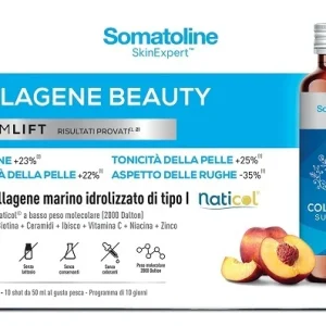 Somatoline Collagen Beauty Sublimlift Shot - Integratore per la pelle, 10 flaconcini da 50 ml